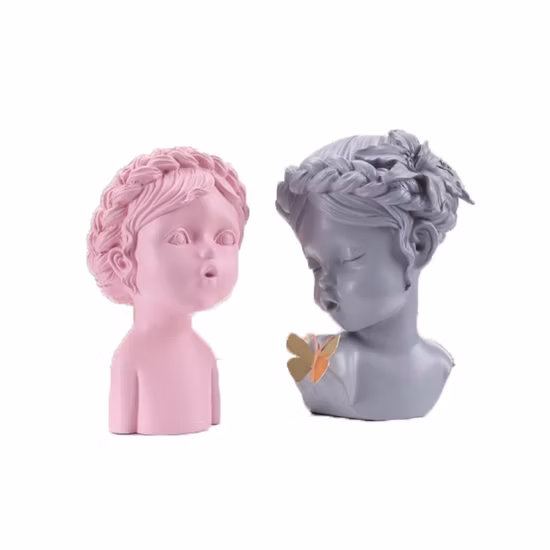 Sculpture nordique moderne Simple, figurine créative en résine, Statue de tête d'ange