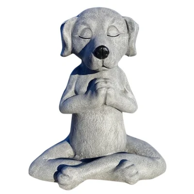 Statue d'animal de Yoga en résine personnalisée, Figurine de chien, décoration de la maison