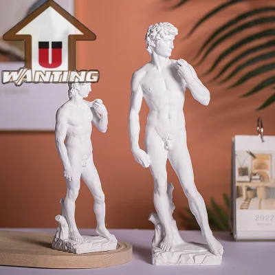Sculpture de David en résine personnalisée, corps complet, nu, Sculpture classique, décoration de la maison