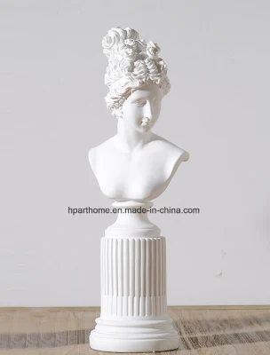 Ameublement moderne et concis de figurine de figurine en polyrésine de dame artificielle blanche